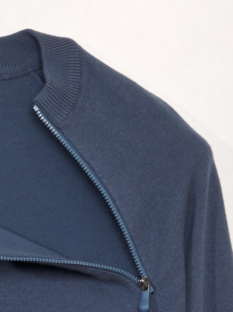 Sweat en maille - collection facile à enfiler Bleu - Kiabi