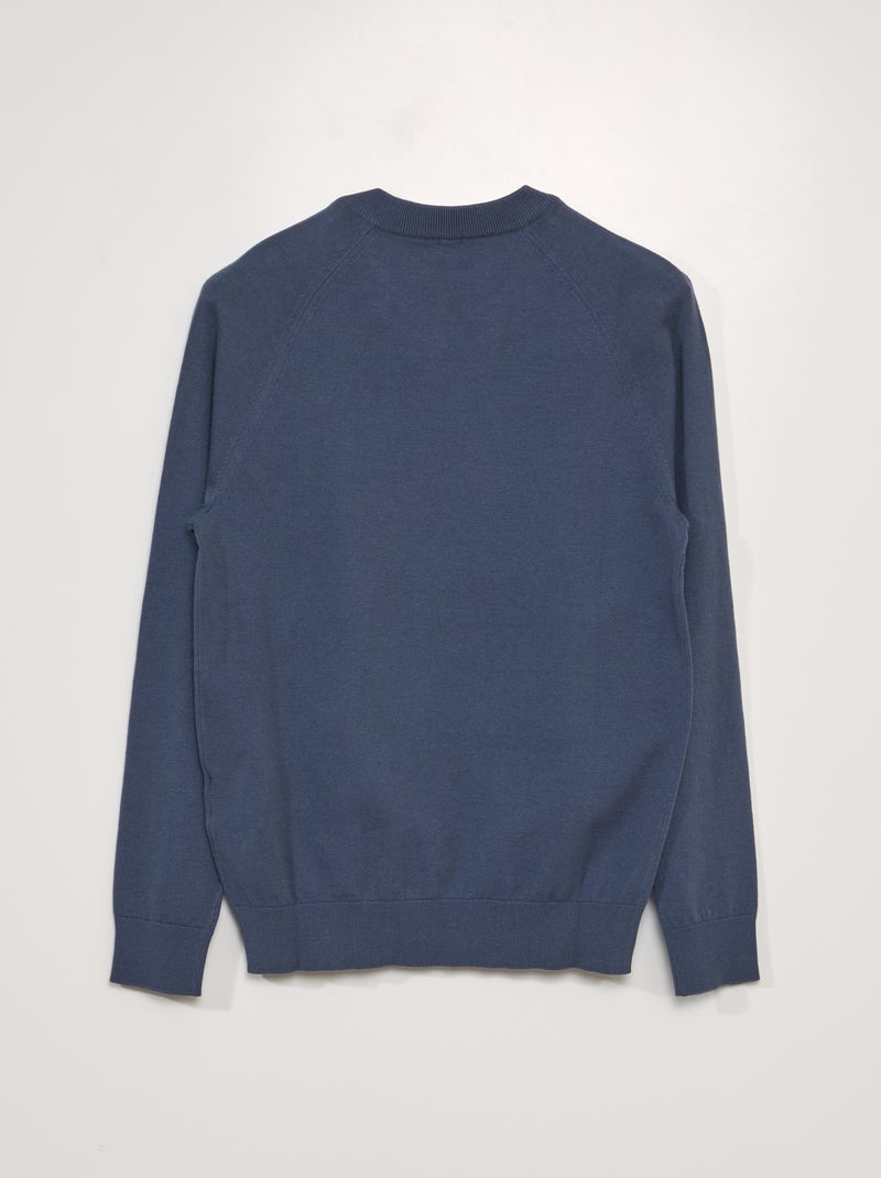 Sweat en maille - collection facile à enfiler Bleu - Kiabi