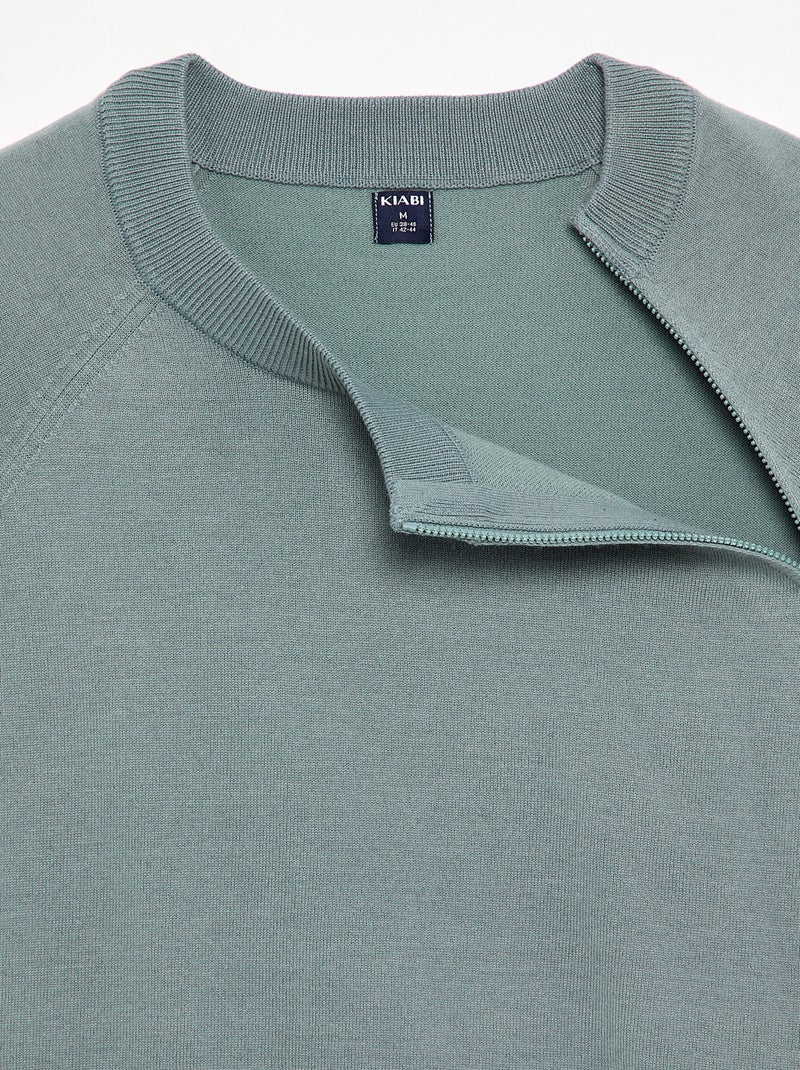 Sweat en maille -  Facile à enfiler Bleu - Kiabi