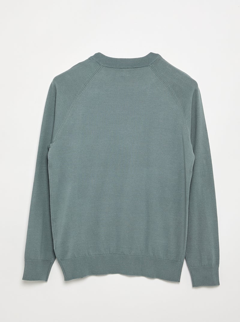 Sweat en maille -  Facile à enfiler Bleu - Kiabi