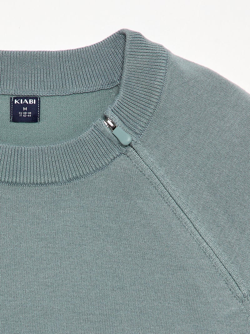 Sweat en maille -  Facile à enfiler Bleu - Kiabi