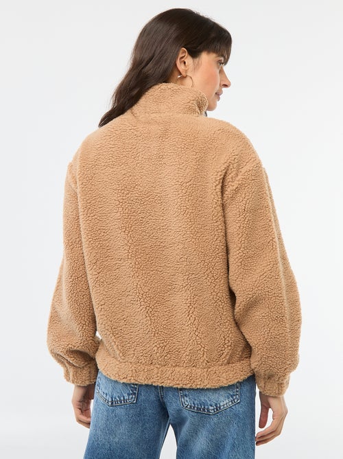 Sweat en maille bouclette imprimé - Kiabi