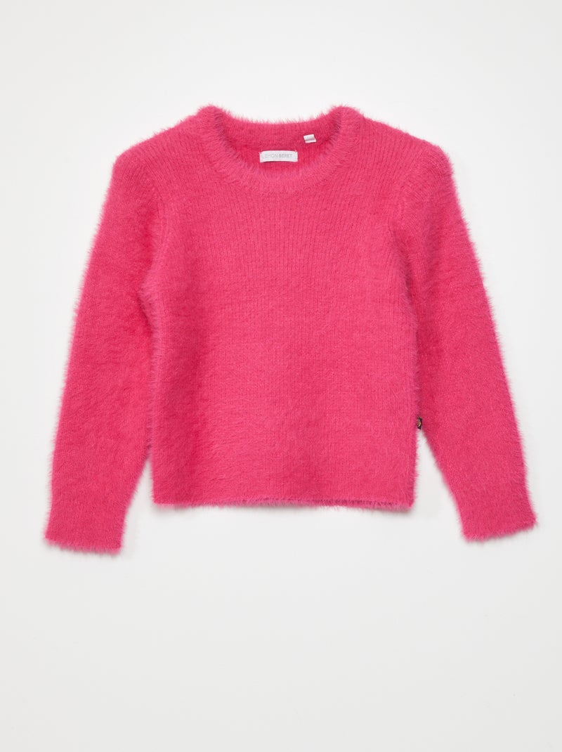 Sweat en maille doudou Rose - Kiabi