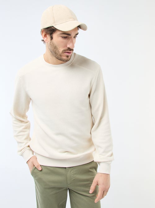 Sweat en maille nid d'abeilles - Kiabi