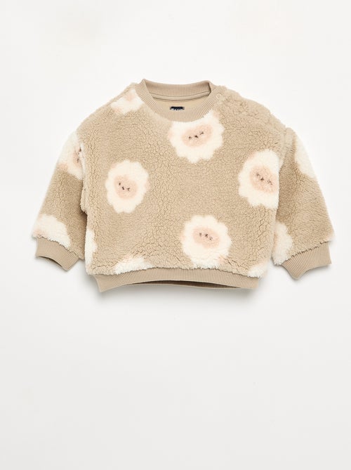 Sweat en matière effet moutonné - Kiabi Sweat en matière effet moutonné - Kiabi