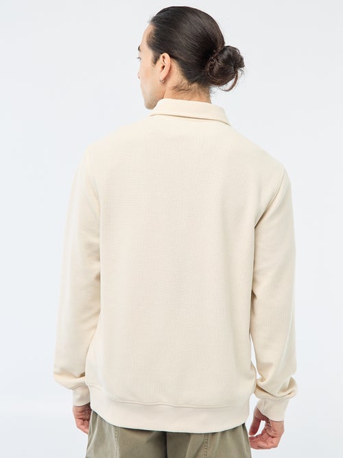 Sweat en matière gaufrée - Kiabi