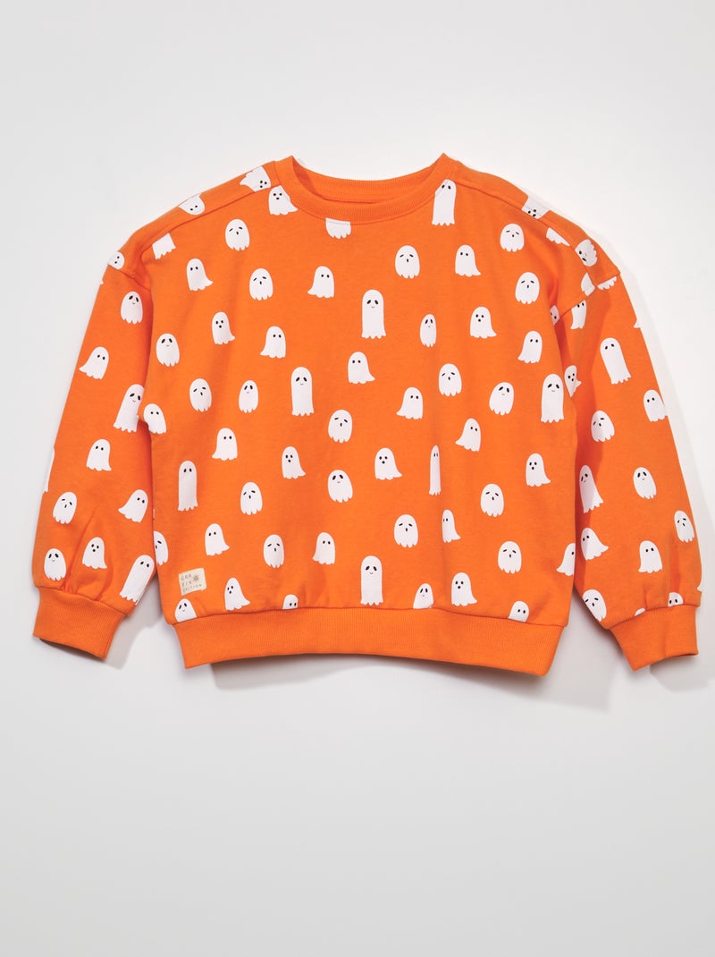 Sweat en molleton - Halloween Orange - Kiabi