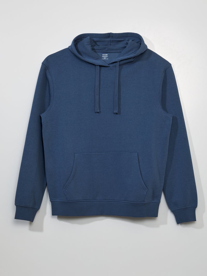 Sweat en molleton à capuche Bleu - Kiabi