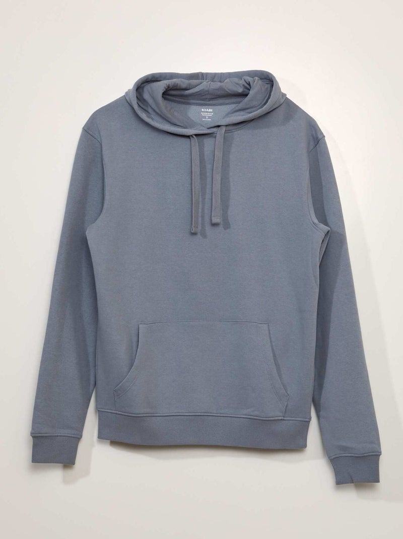 Sweat en molleton à capuche Bleu - Kiabi