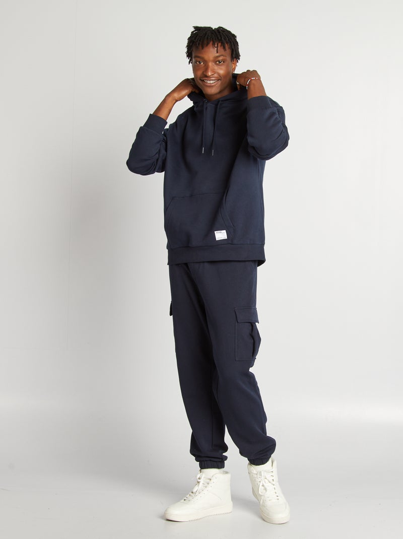 Sweat en molleton à capuche Bleu marine - Kiabi