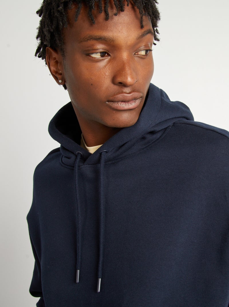 Sweat en molleton à capuche Bleu marine - Kiabi