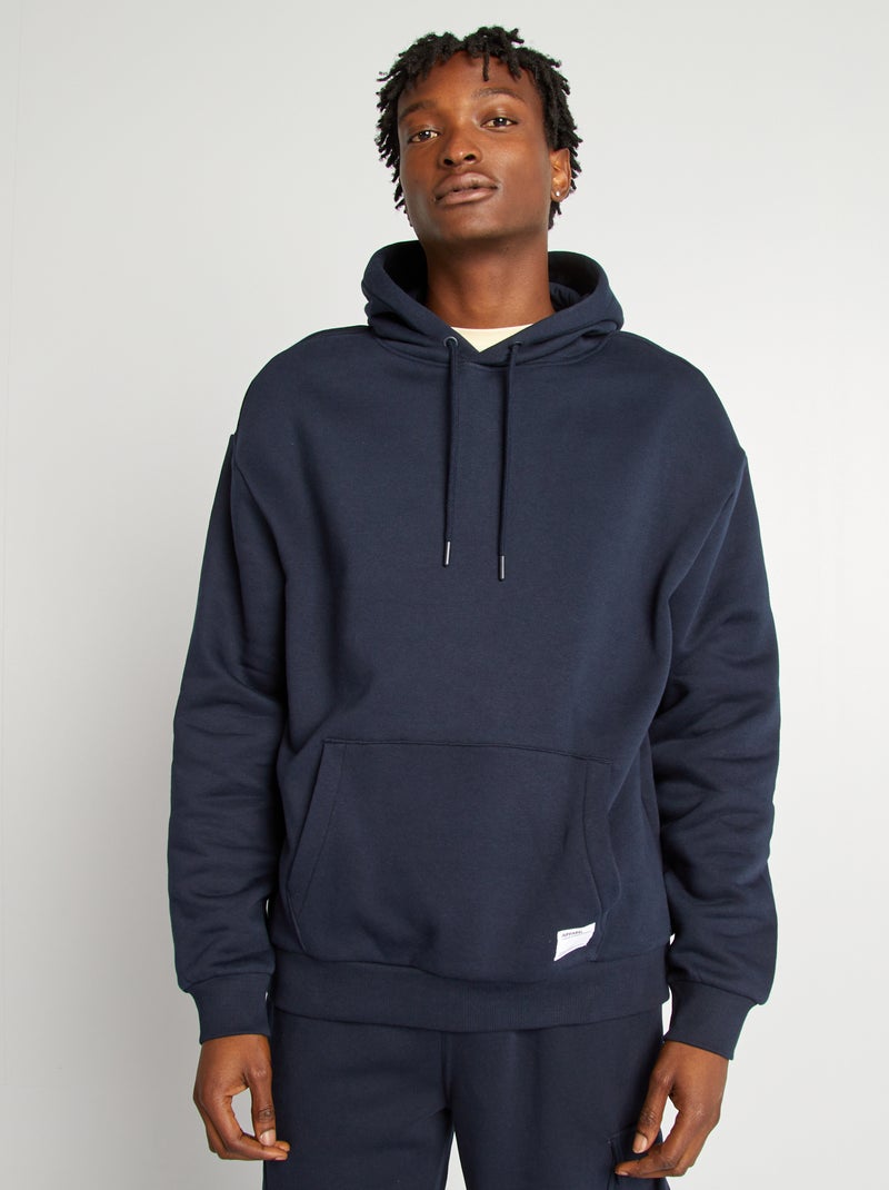 Sweat en molleton à capuche Bleu marine - Kiabi