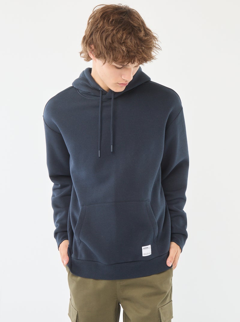 Sweat en molleton à capuche Bleu marine - Kiabi