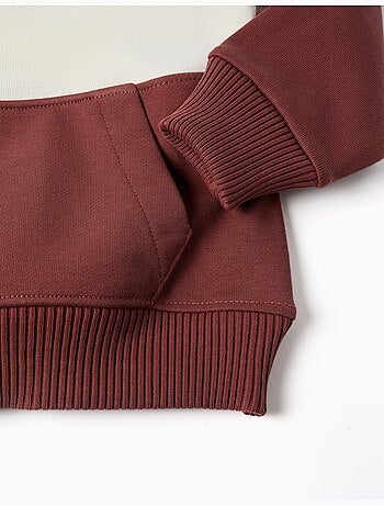 Sweat en molleton à capuche et blocs de couleur