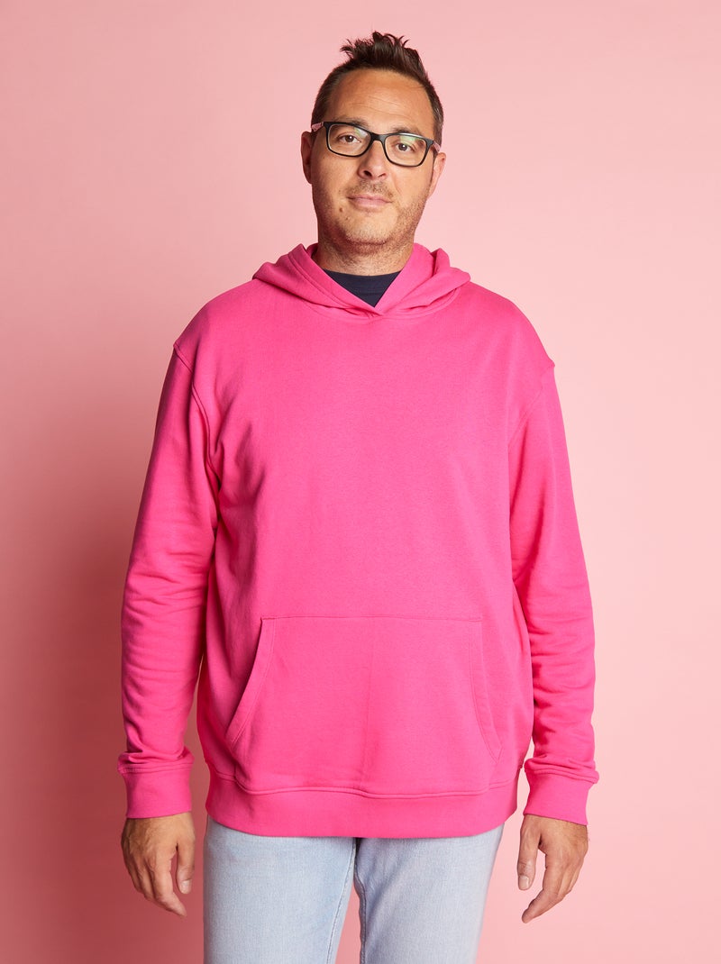 Sweat en molleton à capuche Rose - Kiabi