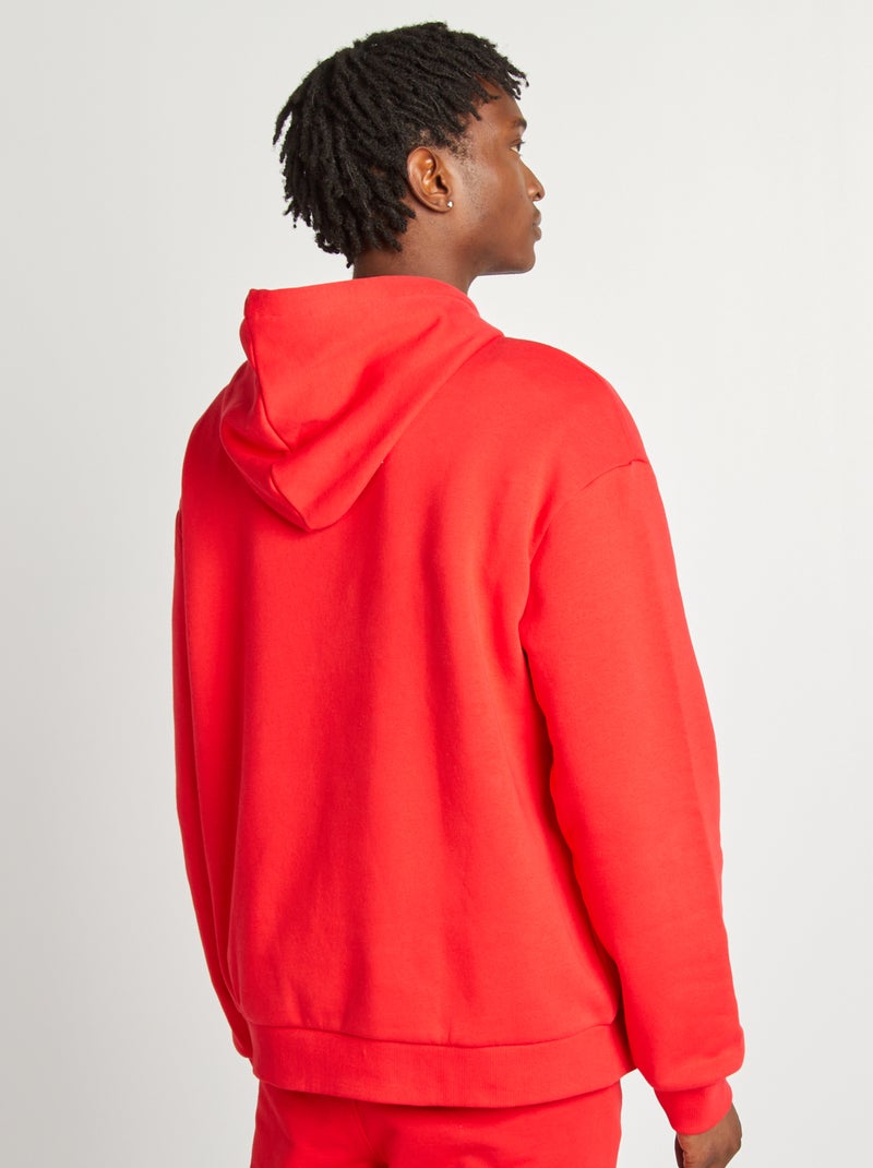 Sweat en molleton à capuche Rouge - Kiabi