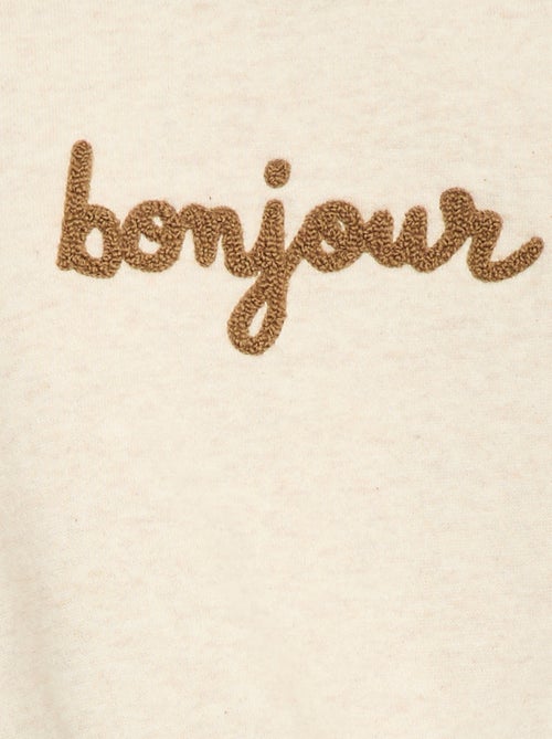 Sweat en molleton à message - Kiabi