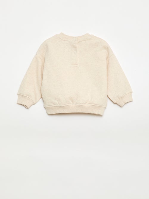 Sweat en molleton à message - Kiabi