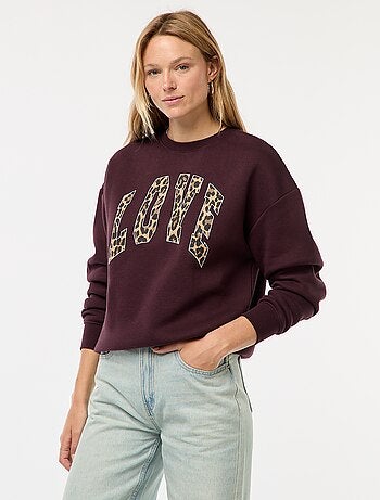 Sweat en molleton à message