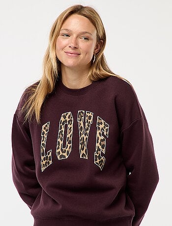 Sweat en molleton à message