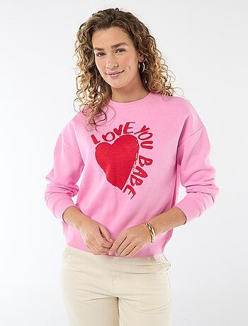 Sweat en molleton à message