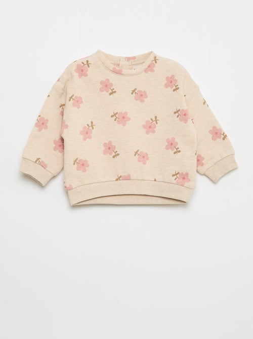 Sweat en molleton à motif - Kiabi