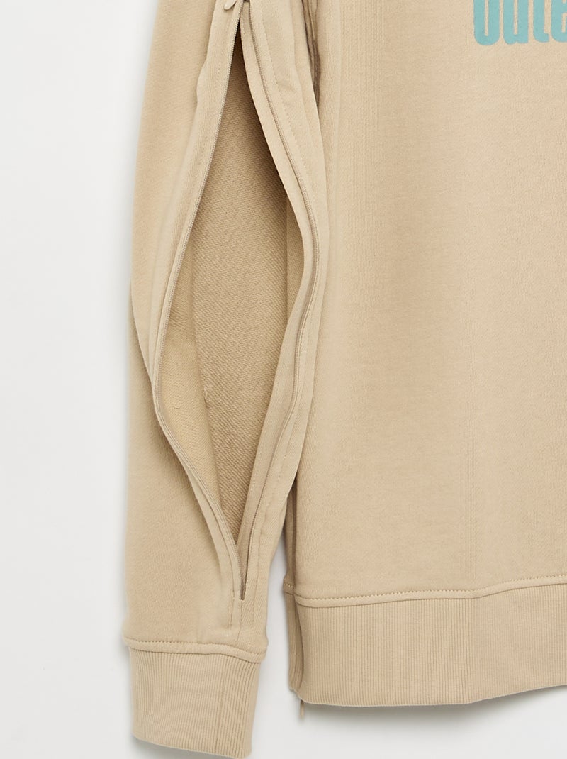Sweat en molleton avec imprimé - collection facile à enfiler Blanc - Kiabi