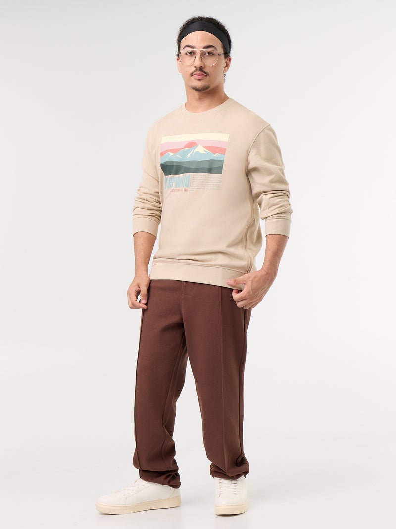 Sweat en molleton avec imprimé - collection facile à enfiler Blanc - Kiabi