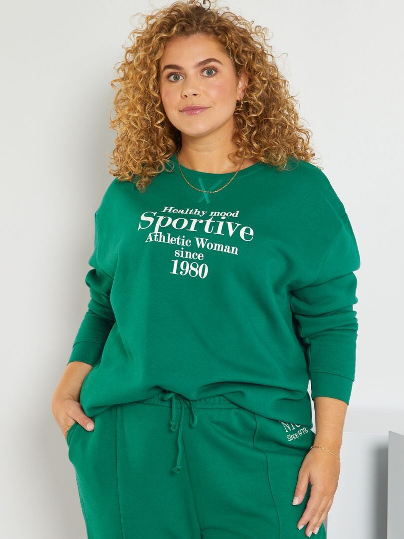 Sweat À Imprimé Sapin Manches Raglan Col En V