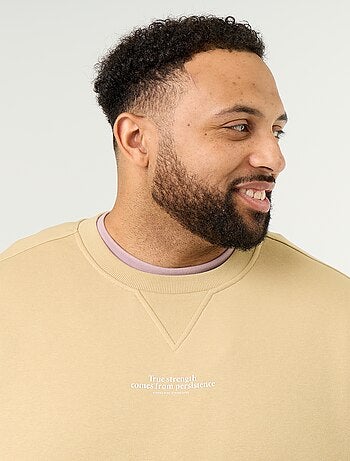 Sweat en molleton avec inscription
