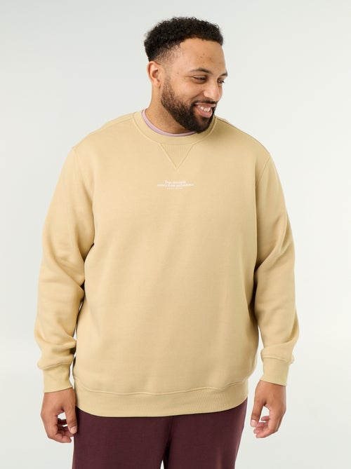 Sweat en molleton avec inscription - Kiabi