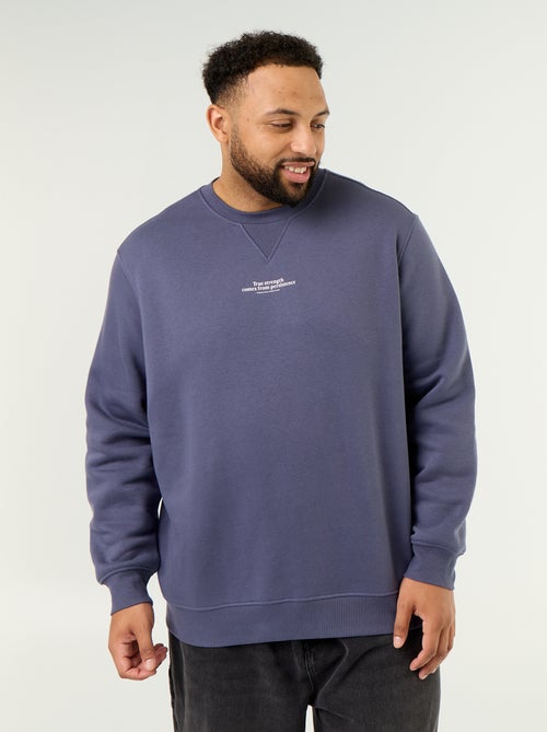 Sweat en molleton avec inscription - Kiabi