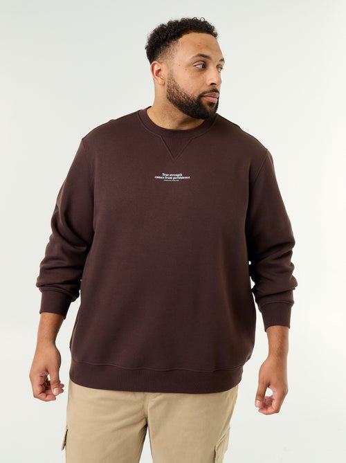 Sweat en molleton avec inscription - Kiabi
