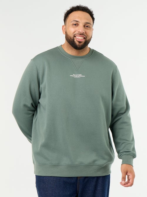Sweat en molleton avec inscription - Kiabi