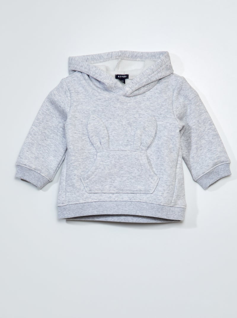 Sweat en molleton avec poche fantaisie - Toujours + de chaleur VERY_LIGHT - Kiabi