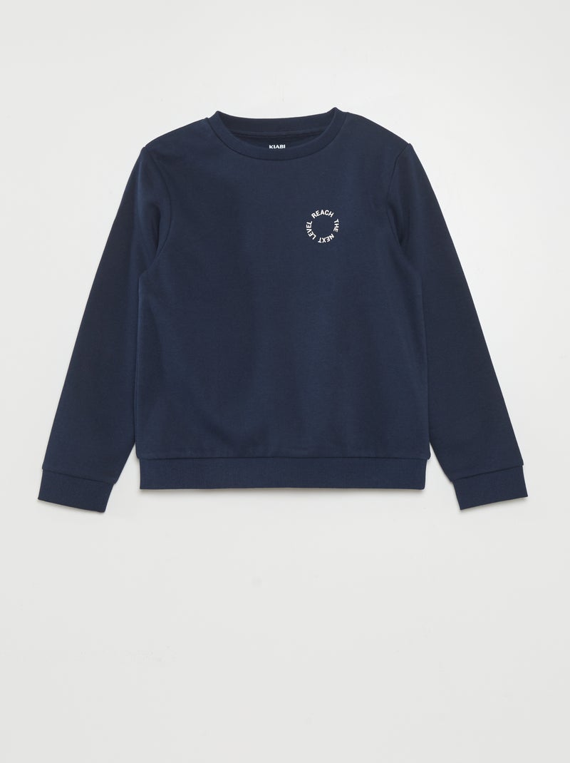 Sweat en molleton Bleu - Kiabi