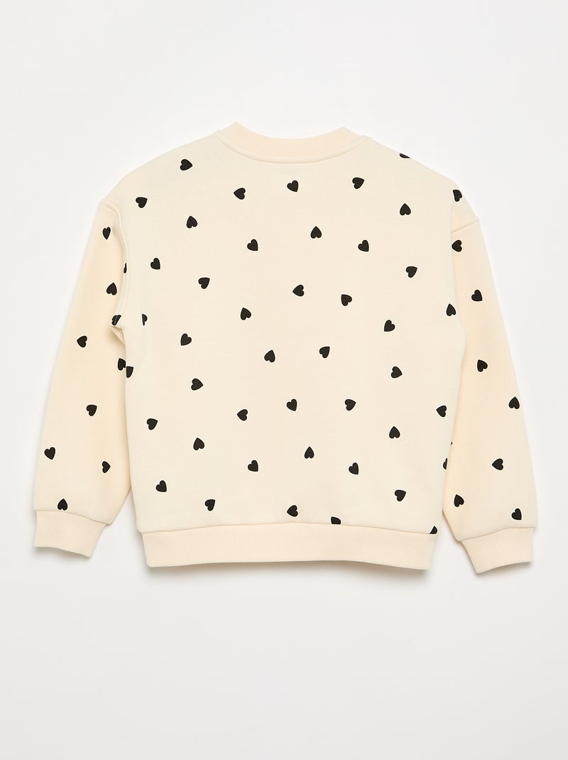 Sweat en molleton chaud - collection facile à enfiler Beige - Kiabi