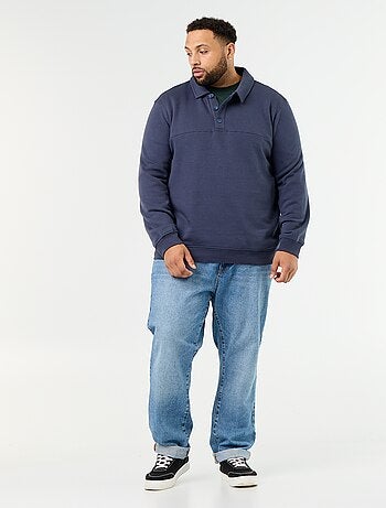 Sweat en molleton col polo