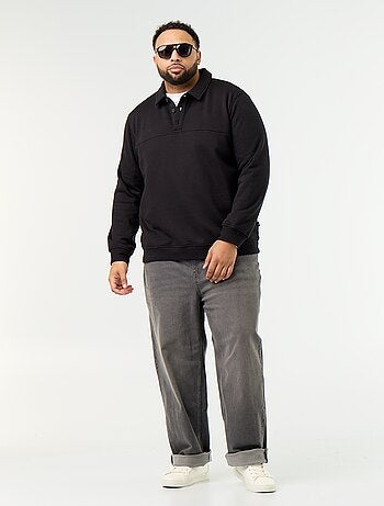Sweat en molleton col polo