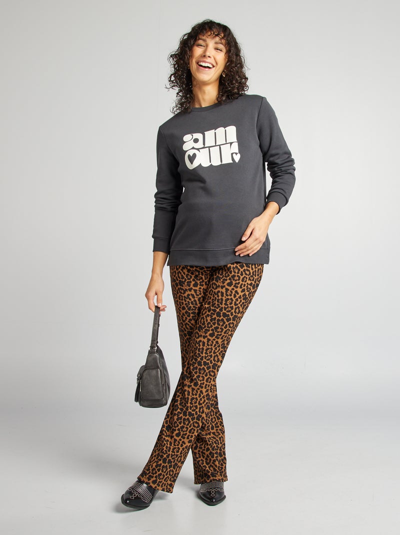 Sweat en molleton d'aillaitement NOIR - Kiabi
