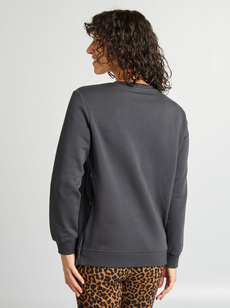 Sweat en molleton d'aillaitement NOIR - Kiabi