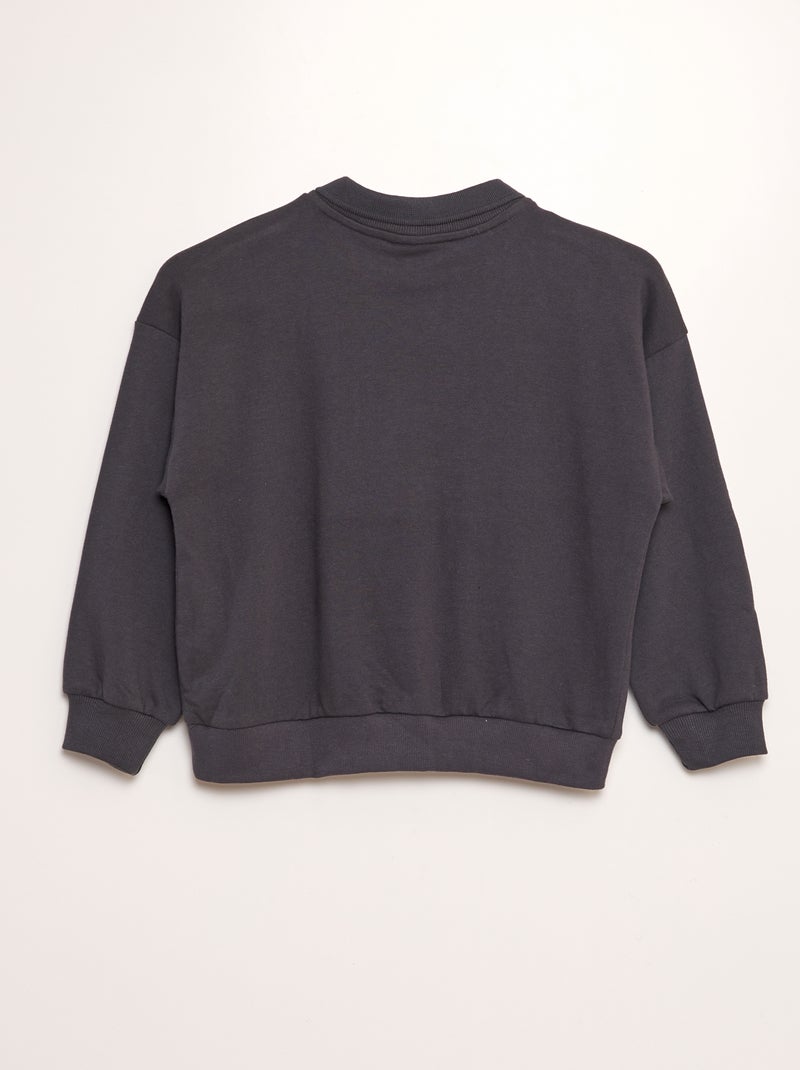 Sweat en molleton 'Fée Clochette' Anthracite - Kiabi