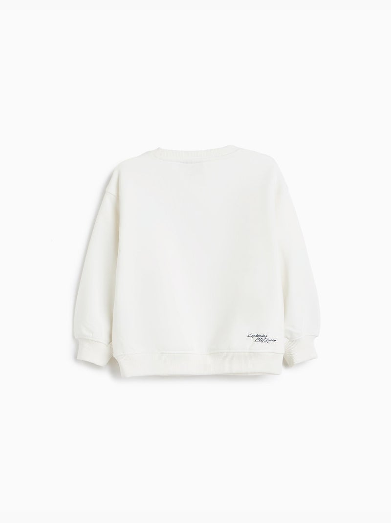 Sweat en molleton gratté « cars » © disney, mo fashion Blanc - Kiabi