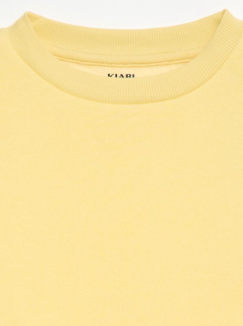 Sweat en molleton gratté uni - Kiabi