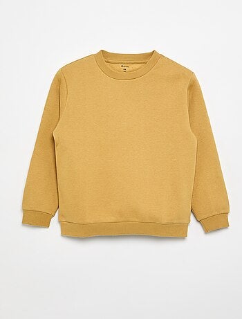 Sweat en molleton gratté uni