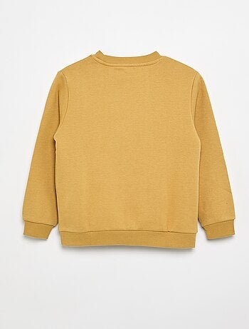 Sweat en molleton gratté uni