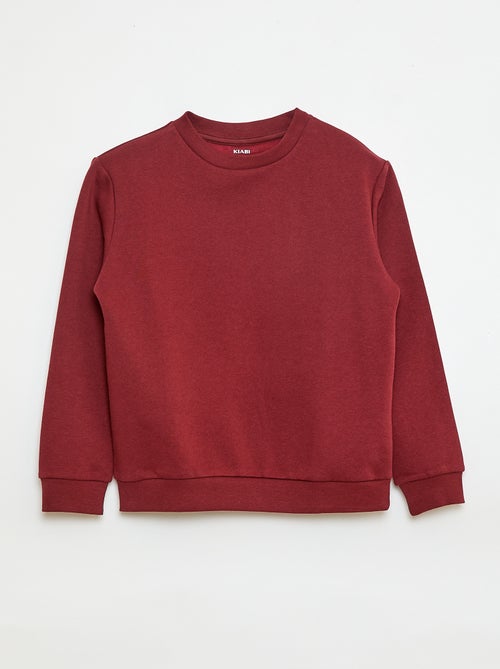 Sweat en molleton gratté uni - Kiabi