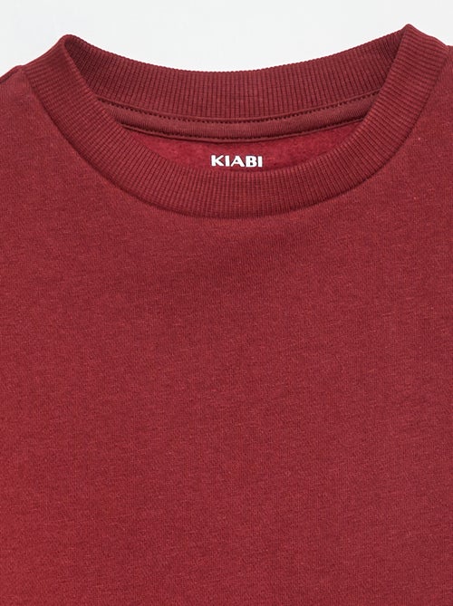 Sweat en molleton gratté uni - Kiabi