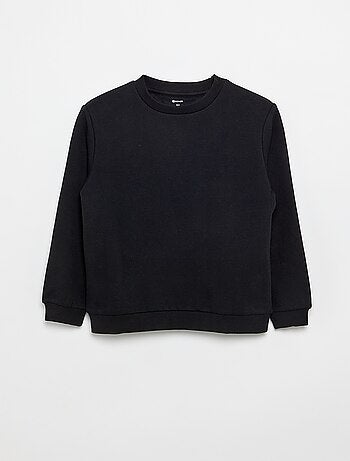 Sweat en molleton gratté uni
