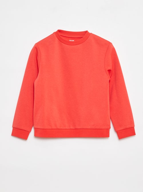 Sweat en molleton gratté uni - Kiabi